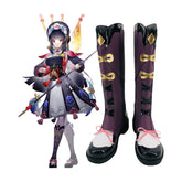 Genshin Impact Yun Jin COS Shoes Anime High Heels Cosplay Boots for Convention Performance - Halloweez